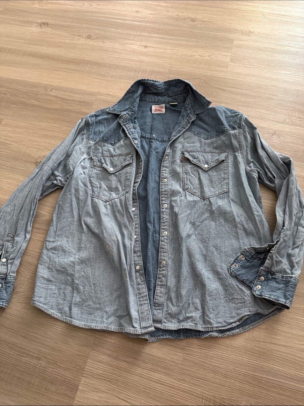 Levi's Faded Blue Denim Western Shirt